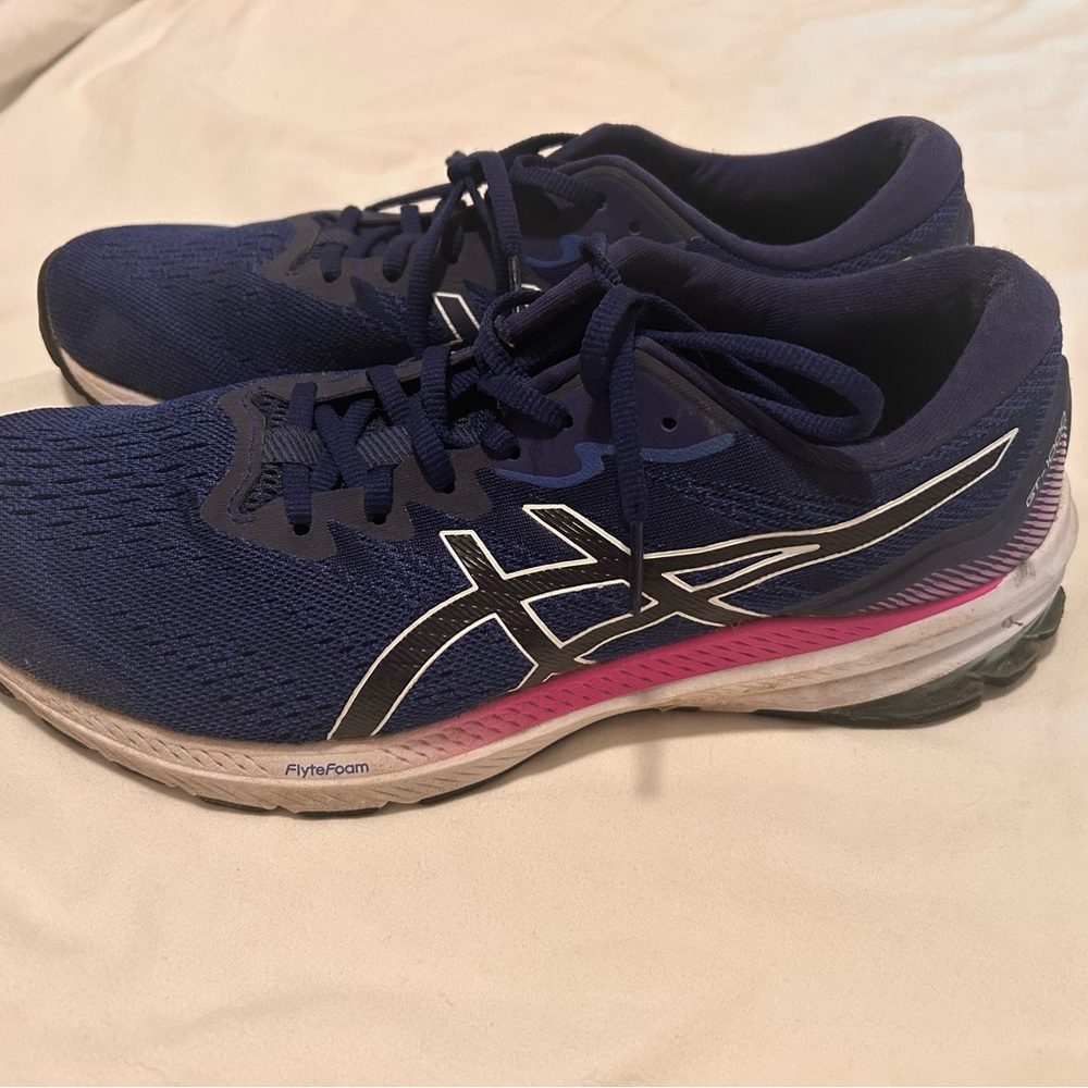 ASICS Women's Athletic Shoes - Navy and Magenta